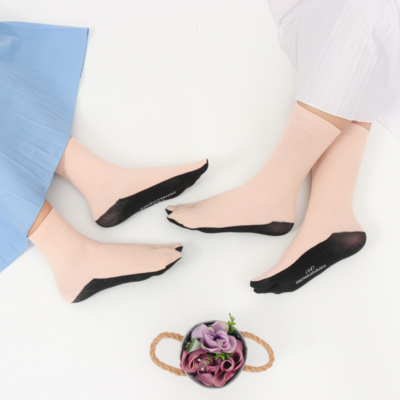 KEPRI - (TERVIRAL) KAOS KAKI MUSLIMAH JEMPOL WANITA MOTIF POLOS II Kaos Kaki Jempol Panjang Wanita M