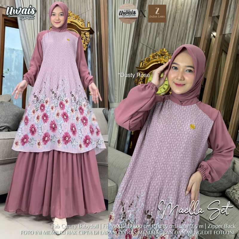Gamis Praya Maxy / MAELLA SET By Uwais Hijab