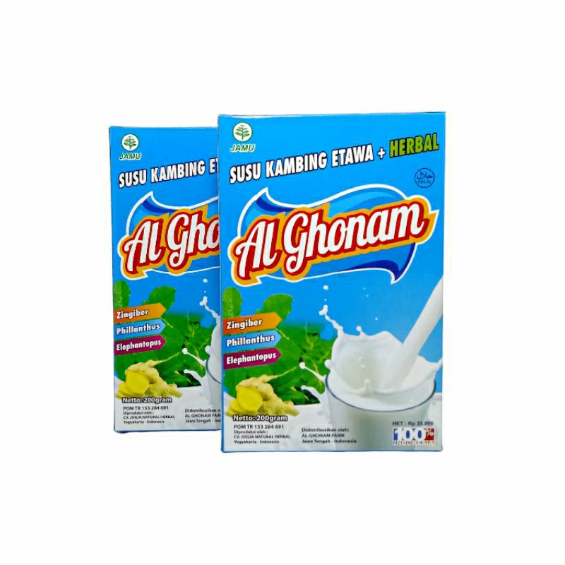 

Susu Kambing Plus Herbal Al-Ghonam 200 Gram Rasa Original