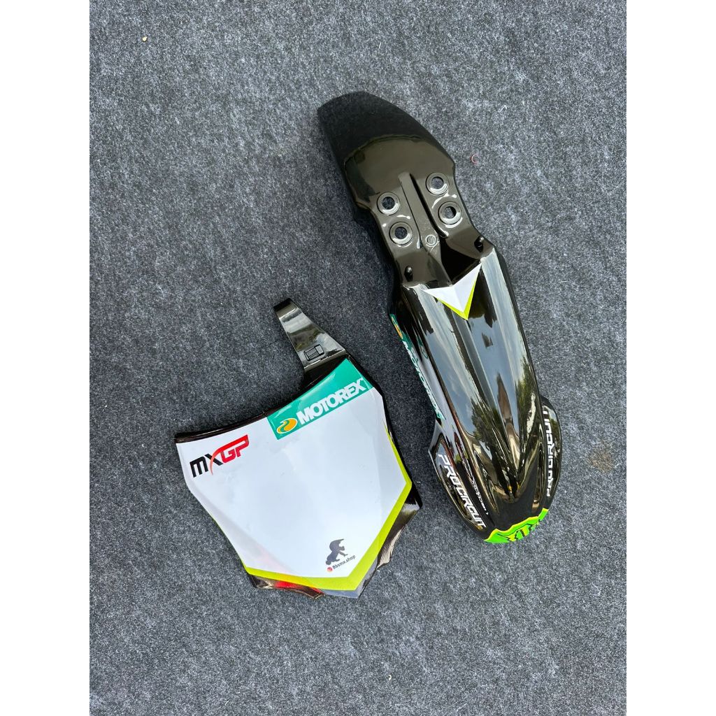 sepakbor depan dan papan nomor  kx 85 slebor depan plat nomer kx 85 slebor kx 85 Dan Striping