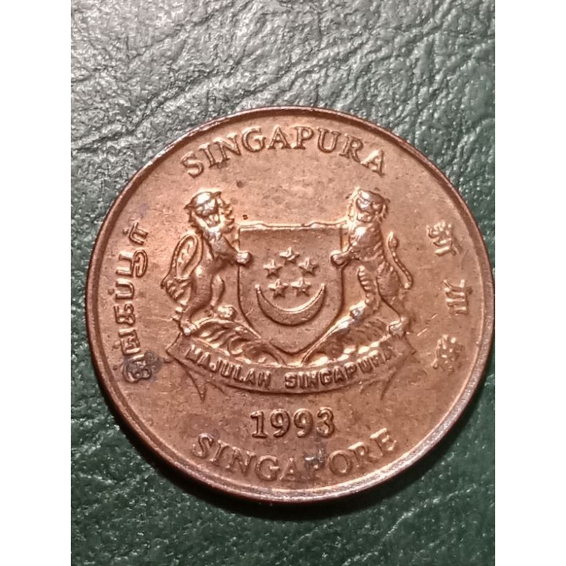 Koin Singapore Mungil 1 Cent Tahun 1993 Bekas