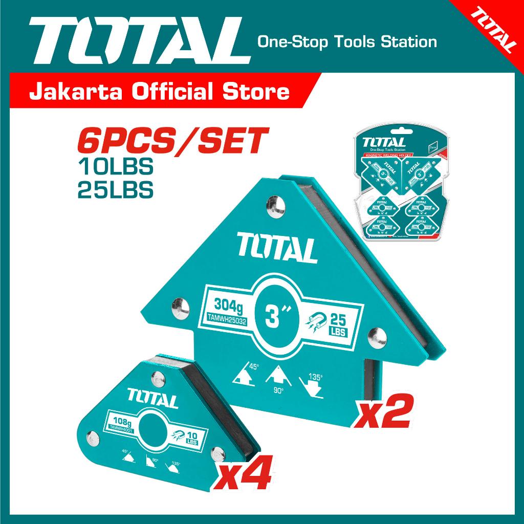 TOTAL 6 Pcs magnetic welding holder set TAMWH6002 - Siku magnet las 6pcs