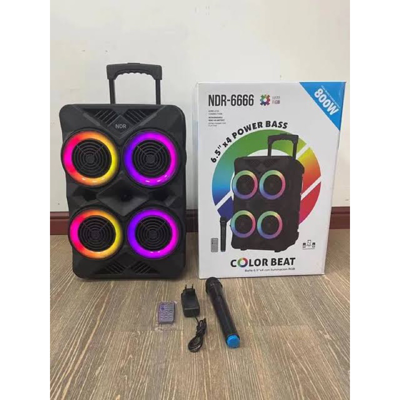SPEAKER NDR 6666 SPEAKER PORTABLE NDR SPEAKER 6.5 INCH 40W speaker 4 bass Super Bass Karaoke SPEAKER