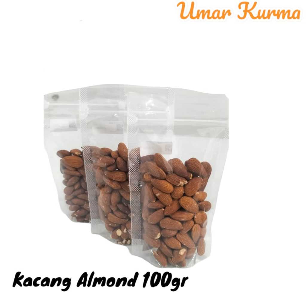 

Kacang Almond Kupas berat 100gr dan 200gr