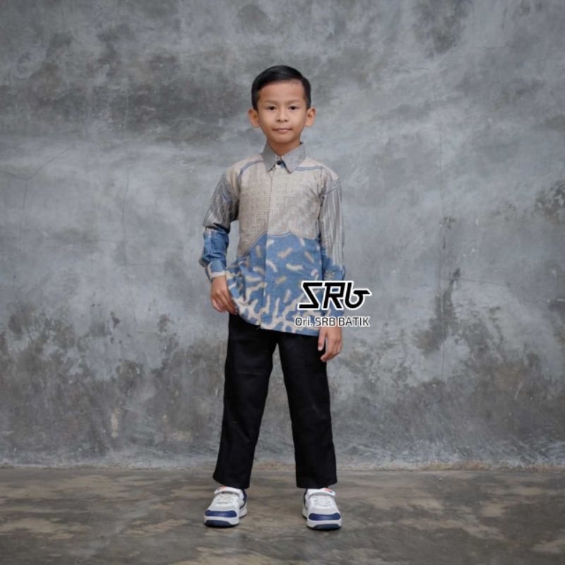 Kemeja batik anak laki-laki usia 2 - 13 tahun