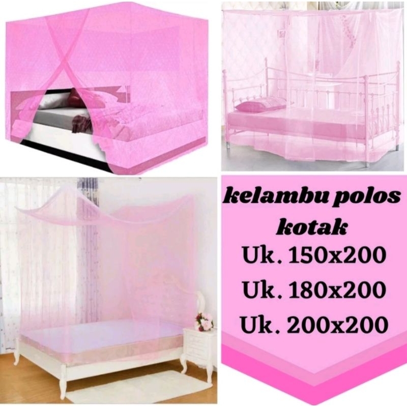 Kelambu Kotak Polos Jumbo 180X200cm || kelambu polos model kotak