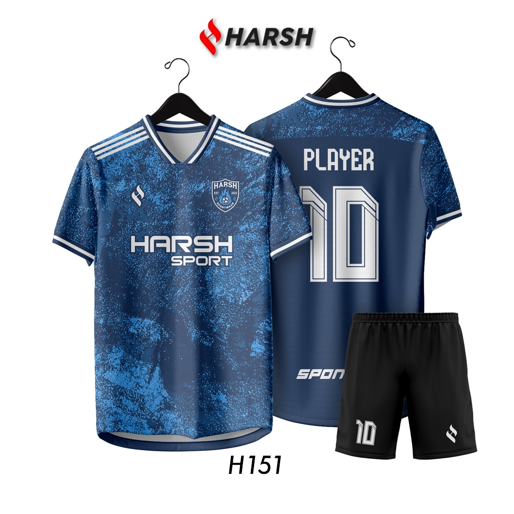 Jersey Futsal Full Printing Bebas Custom Design (BISA SATUAN) H151-NV-M15-SVB