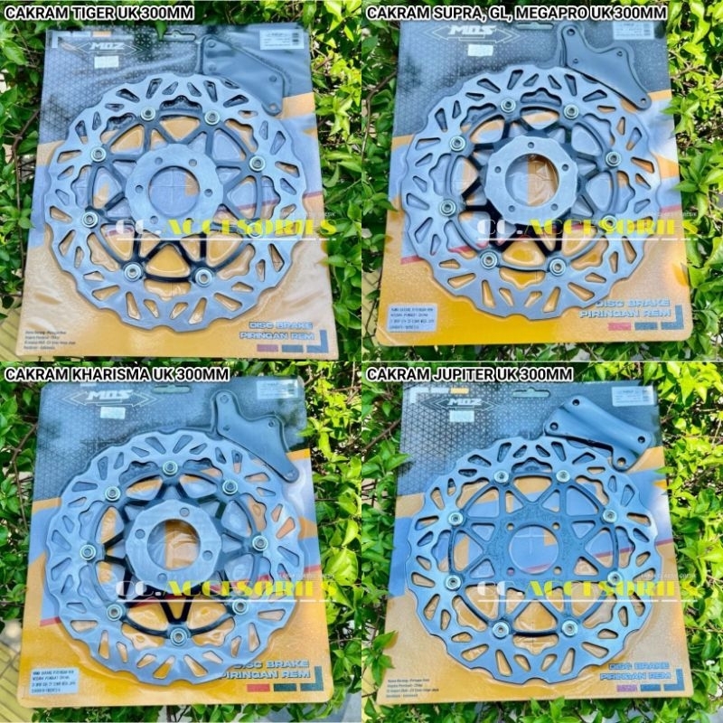 Disc Piringan Cakram Depan MOS Copy TDR Jupiter Vega R Tiger Supra GL Megapro Kharisma Revo Ukuran 3