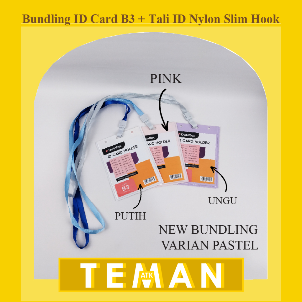 

Bundling ID Card B3 + Tali Nylon Slim Hook Plastik (CBT-NYLK)