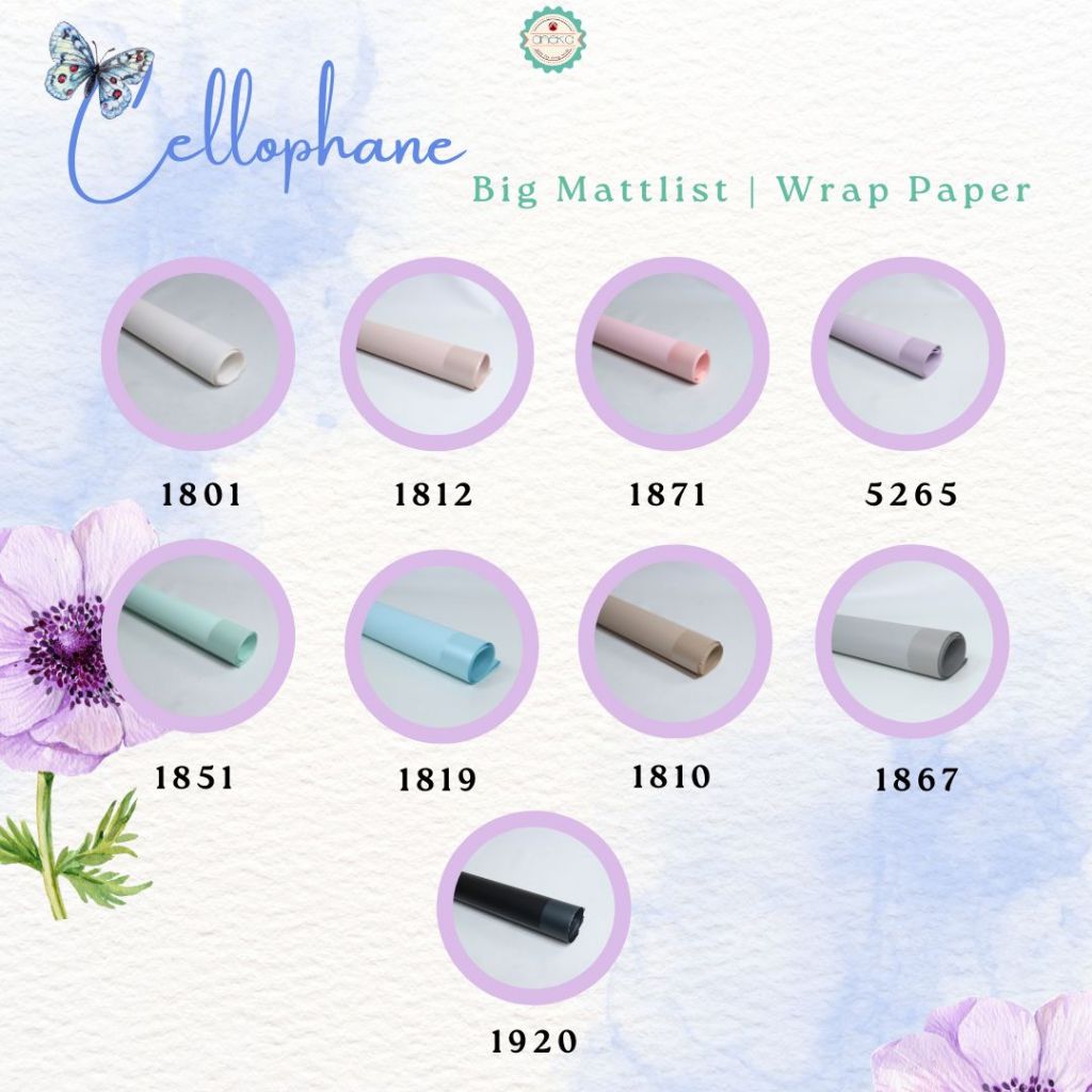 

ANEKA - [ LEMBARAN ] Kertas Cellophane Buket Bunga [Big Matt LIst] Flower Wrapping Paper Celophane