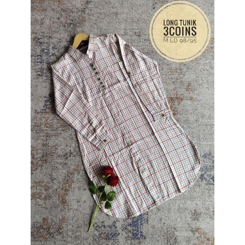 Long Tunik Three Coins original tunik wanita 3coins