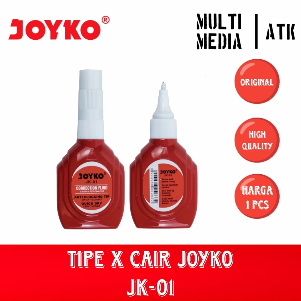 

CORRECTION PEN JOYKO / TIPE X JK-01 ECER SATUAN