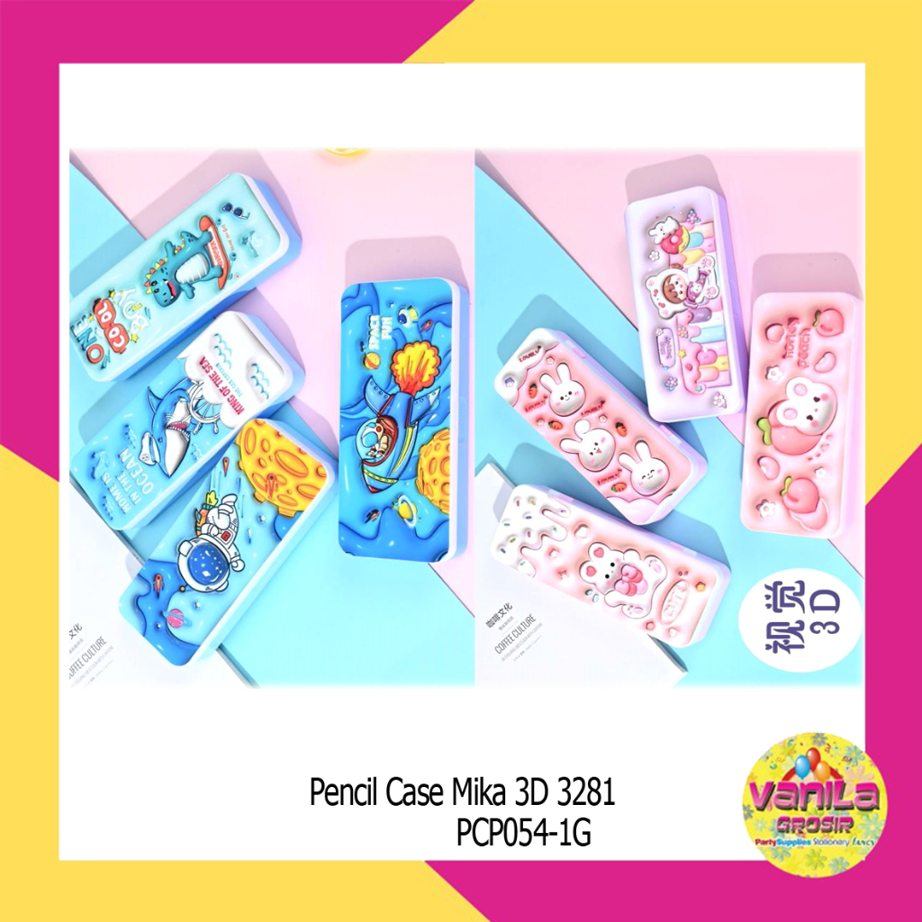 

(1Pcs) Pencil Case Mika Fancy, tempat pensil sekolah, tepak sekolah, perlengkapan alat tulis