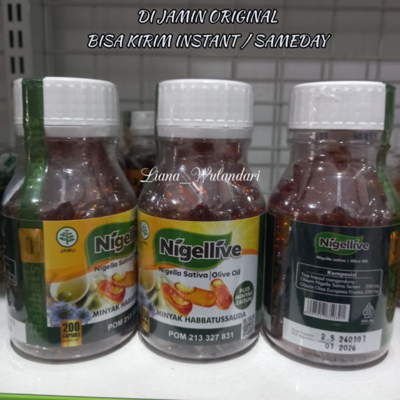 NIGELLIVE OIL 200 KAPSUL MINYAK HABBATUSSAUDA