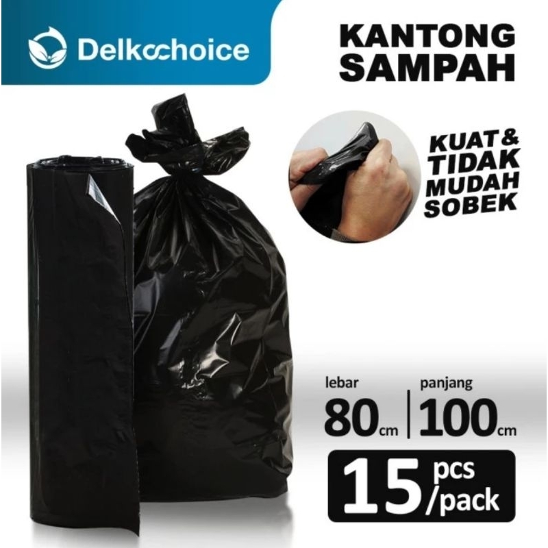 KANTONG PLASTIK SAMPAH BESAR TRASH BAG 80X100