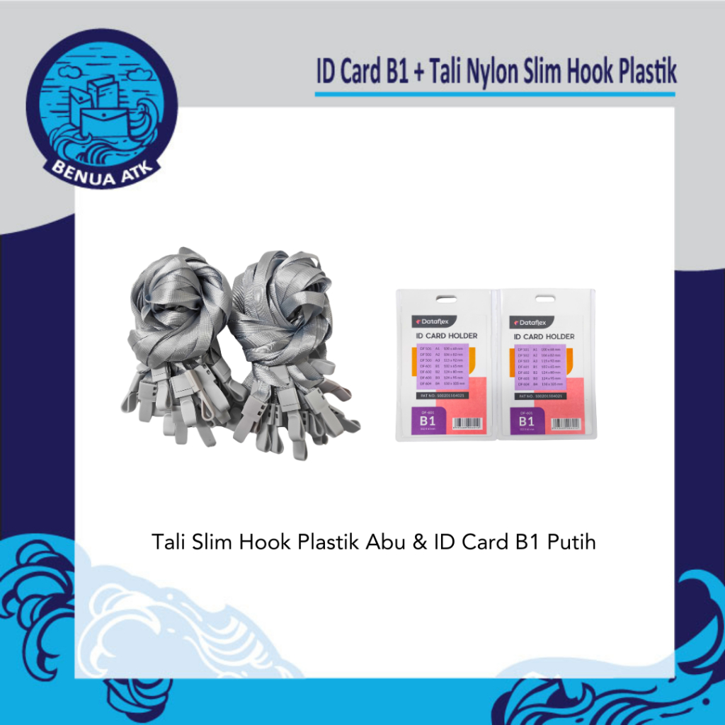 

Bundling ID Card B1 + Tali Nylon Slim Hook Plastik [CBT-NYLK]