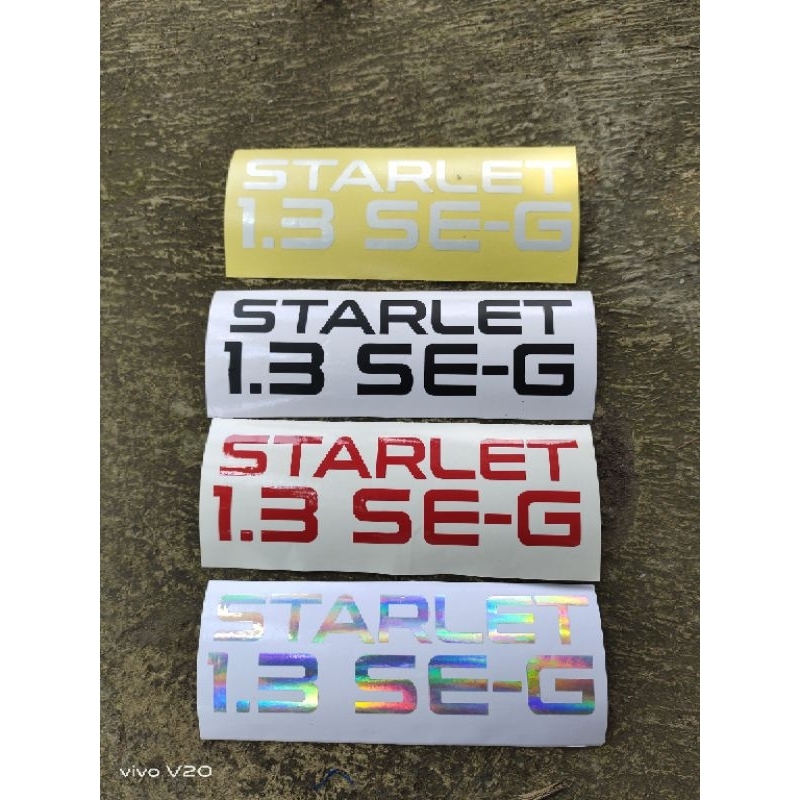 Stiker bagasi Starlet 1.3 se-g