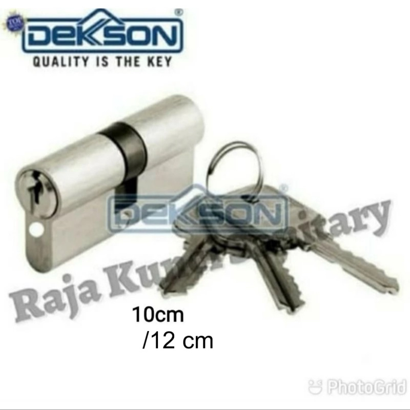 Cylinder Dekson CYL DC DL 100mm/ 120 mm/ SN/Satin Nikel/Silinder Kunci 100 mm/10 Cm/ 120 mm
