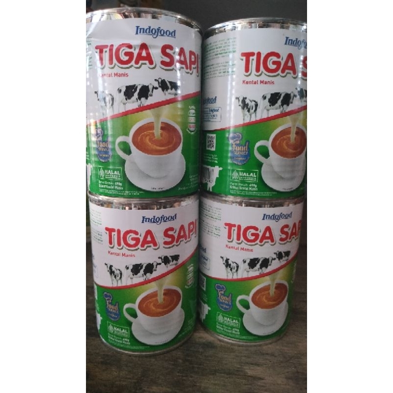 

Susu Kental Manis 500gr Tiga Sapi Kaleng Besar Indofood