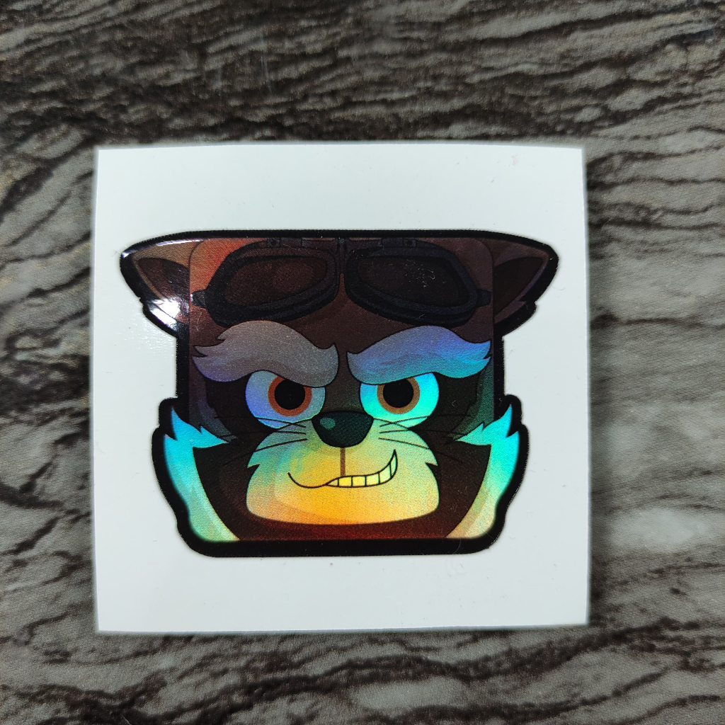 

Stiker Hologram Marvel Rocket Raccoon Square