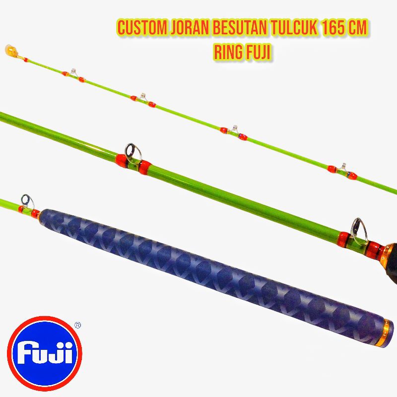 Custom Joran Besutan Carbon Solid Tullcuk 165 CM Ring Fuji