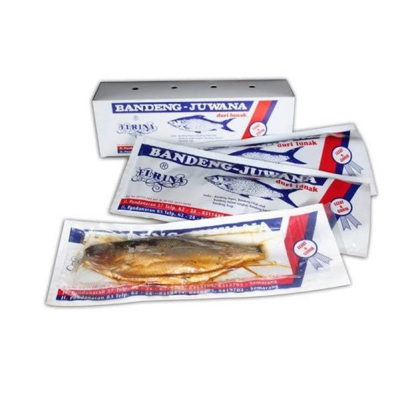 

IKAN BANDENG JUWANA ELRINA 150GR SEMARANG VACUM KERING