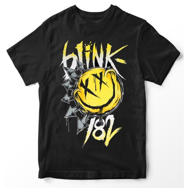 BLINK 182 | Kaos Blink 182 | Logo Smile | BLINK 182 TShirt | BAJU BLINK 182