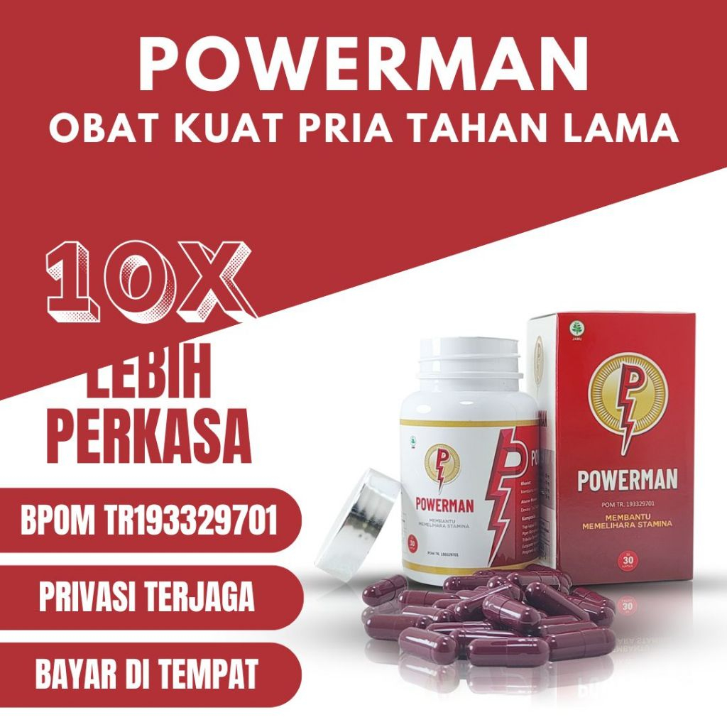 OBAT KUAT PRIA POWERMAN HERBAL ALAMI 100% PERMANEN