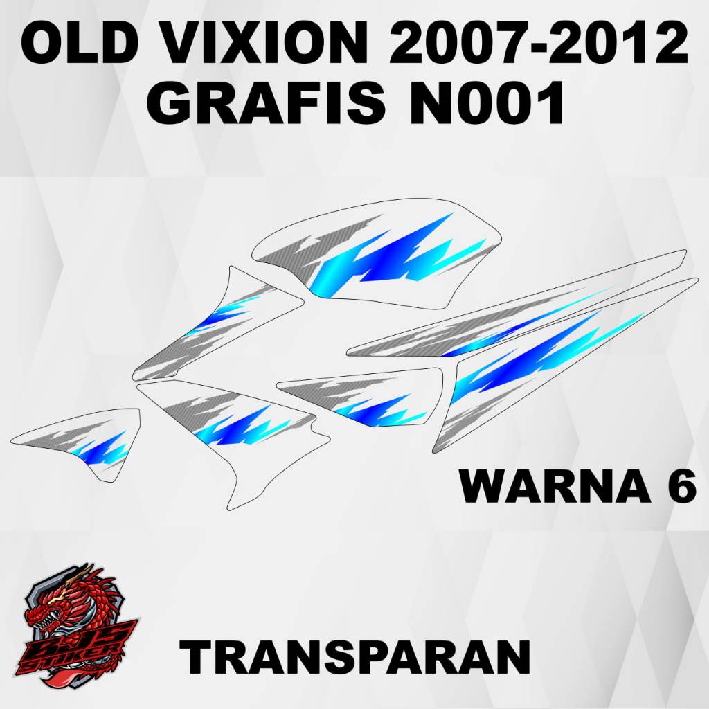 Stiker old Vixion / Striping old Vixion / Stiker Sticker Decal old Vixion lama grafis n001 transpara