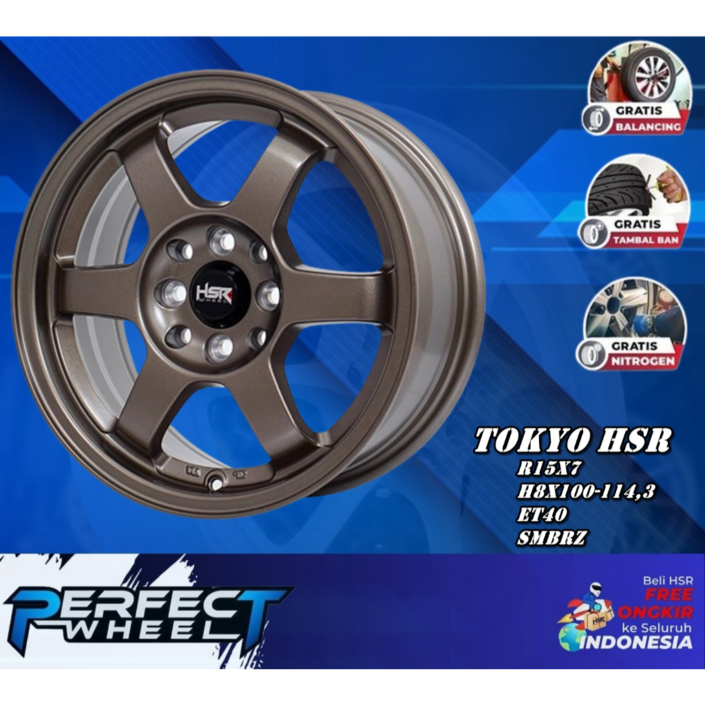 Velg Racing Hsr Tokyo Ring 15 Dobel Pcd Untuk Xenia Galant Brio Agya