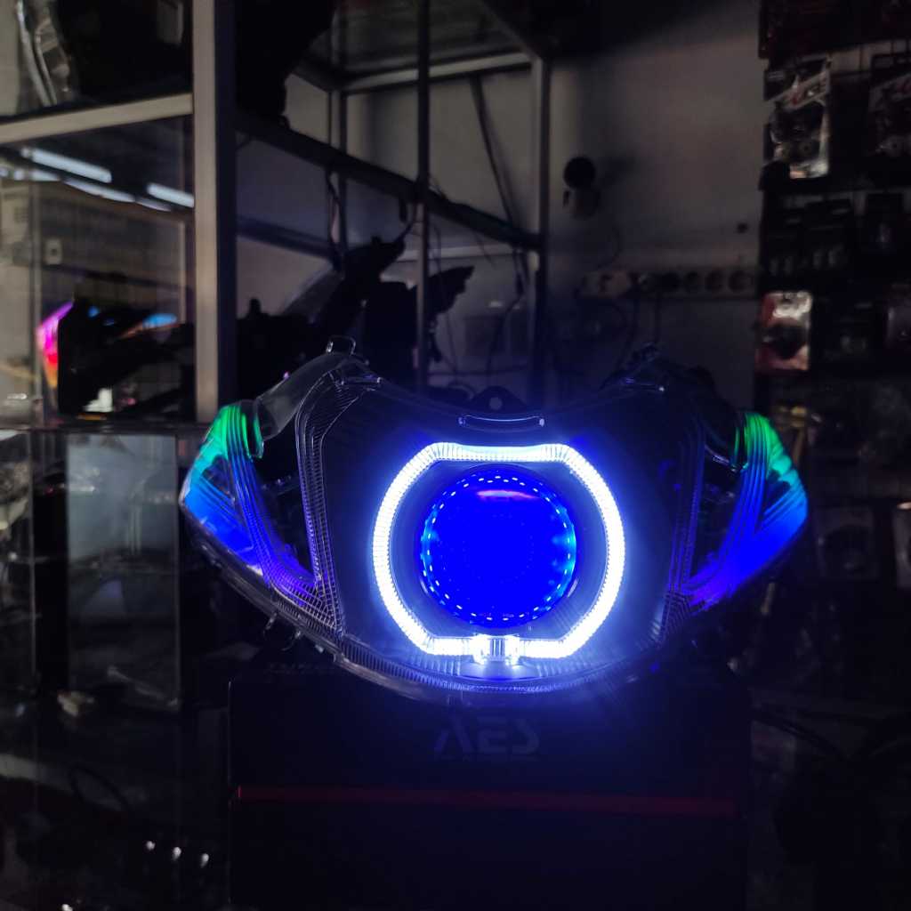 Paket Reflektor Lampu depan Mio M3 Biled AES All Weather 3 Warna Upgrade