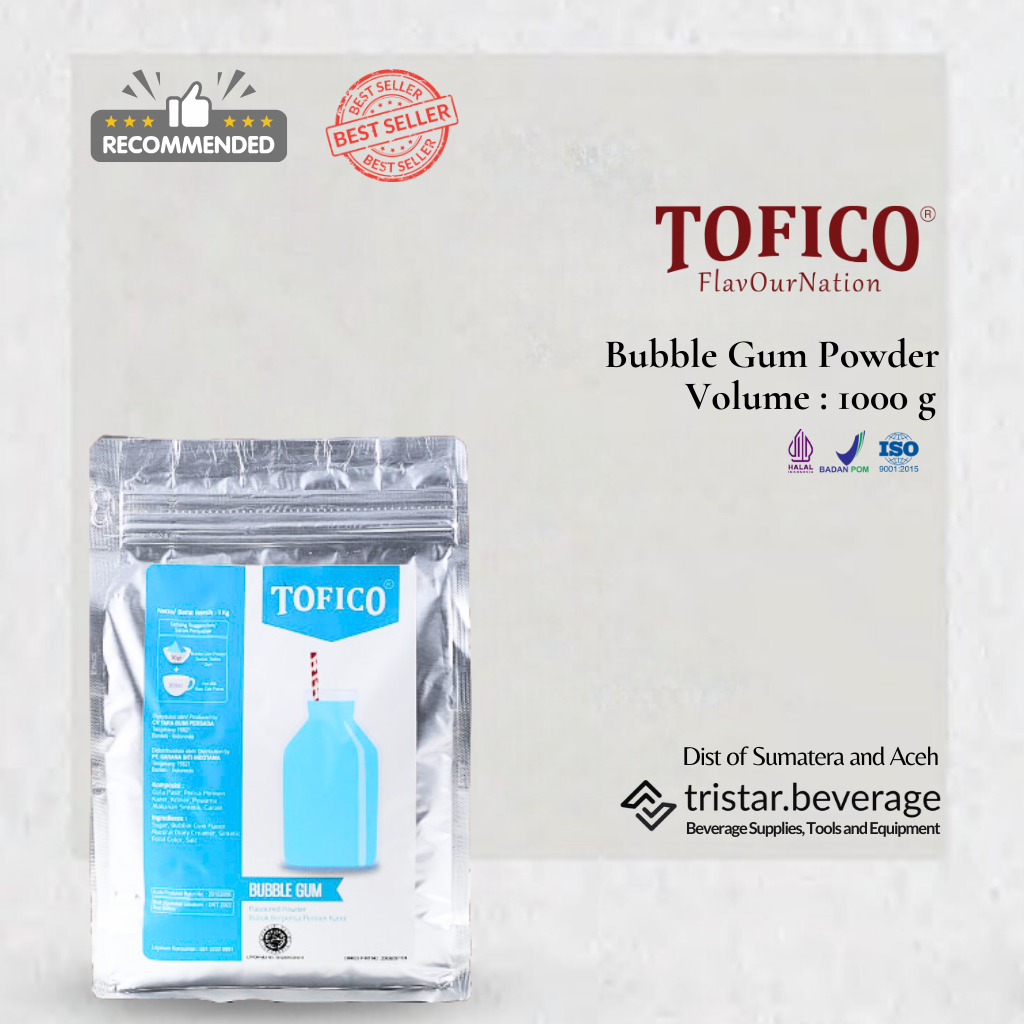 

RECOMMENDED - Bubuk Minuman Rasa Permen Karet / Bubble Gum - Tofico Powder 1KG