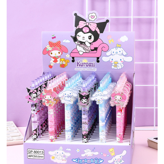 

Pen Sanrio Acrylic 0.5mm kuromi cinnamoroll melody bolpen cetek pulpen mekanik