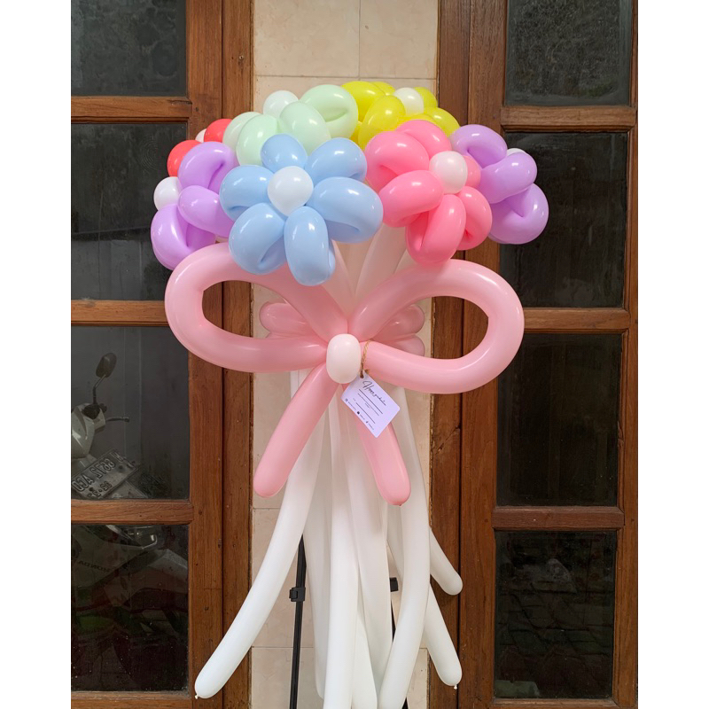 BUKET BALON BUNGA DAISY tangkai panjang / buket balon malang