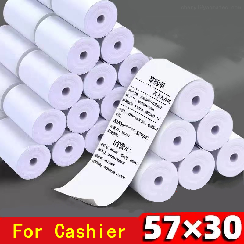 

5 Rolls 57*30mm Thermal Printing Paper 6.5 Meters Thermal Paper for Cash Registers POS Printer Accessories