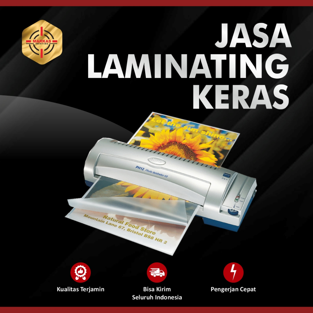 

Markas Printing | Jasa Laminating Keras Ukuran A4 & A3