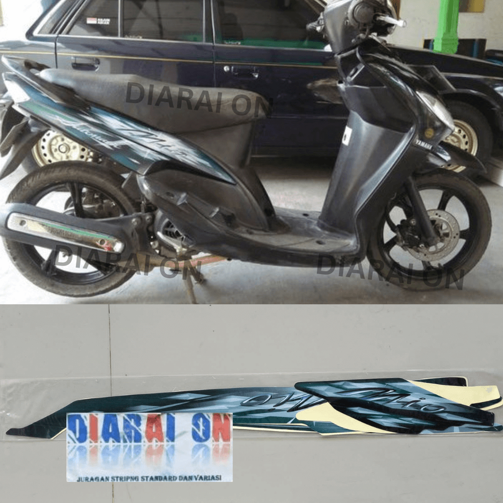 Stiker Striping Yamaha Mio Smile 2009 - Mio Sporty 2009 Hitam full Murah
