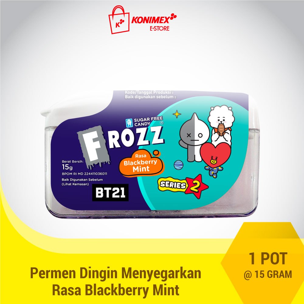 

FROZZ Blackberry permen bebas gula, rendah kalori & dingin menyegarkan