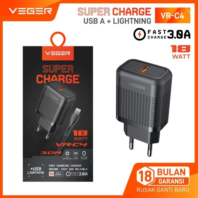 ✅(BISA COD) Charger Untuk iPhone 5 6 7 8 X XR USB Lightning Fast Charging Auto Disconnect 5V 3A vr c