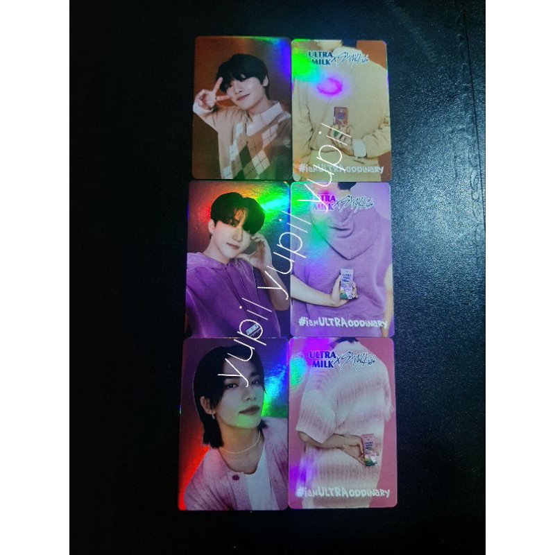 

photocard stray kids x ultra milk holo round 2
