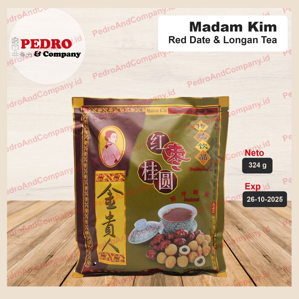 

Madam kim angco teh red date longan tea instant 324 gram 18 sachets