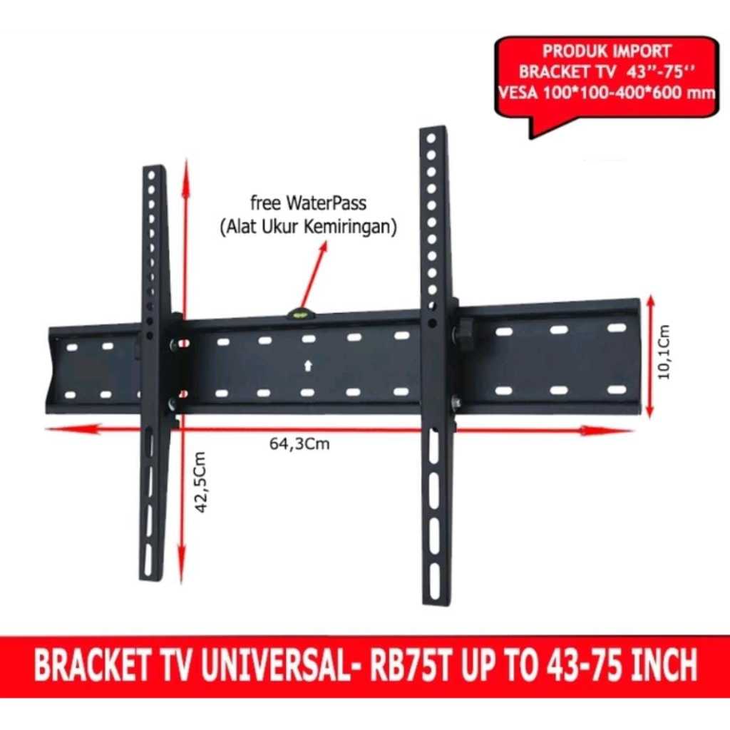 Bracket tv 75, 70, 65, 60, 55, 50, 43 inch Braket tv Breket TV 65 inch