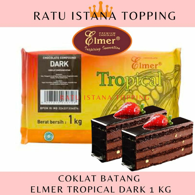 

ELMER COKELAT BATANG 1 KG DARK CHOCOLATE COMPOUND DCC COKLAT BLOK PARUT KARAKTER FOUNTAIN TOPPING BLACK FORREST CAKE KUE KERING BROWNIES BROWNIS