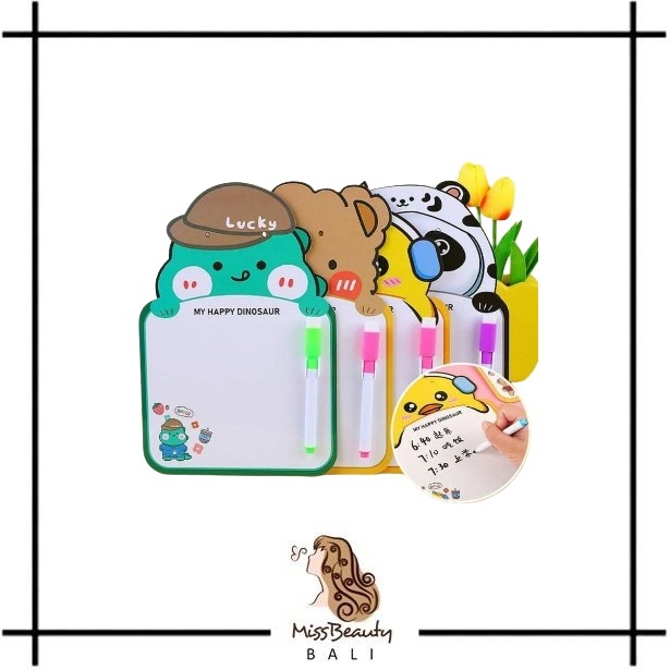

Papan Tulis Mini Anak Karakter Lucu / Papan Tulis Anak Free Spidol Bisa Dihapus Dan Tali Gantung / Papan Tulis Mini