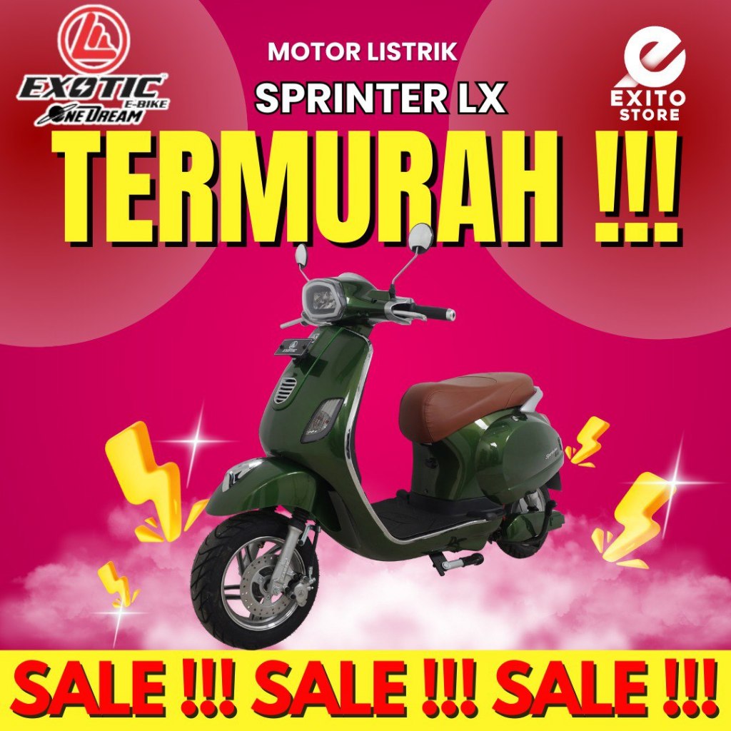 Sepeda Motor Listrik Vespa Listrik Sprinter LX Pacific Exotic