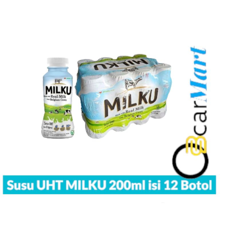 

RB Susu MILKU 200ml 1 dus Susu Sapi Asli Rasa Original Coklat Strawberry