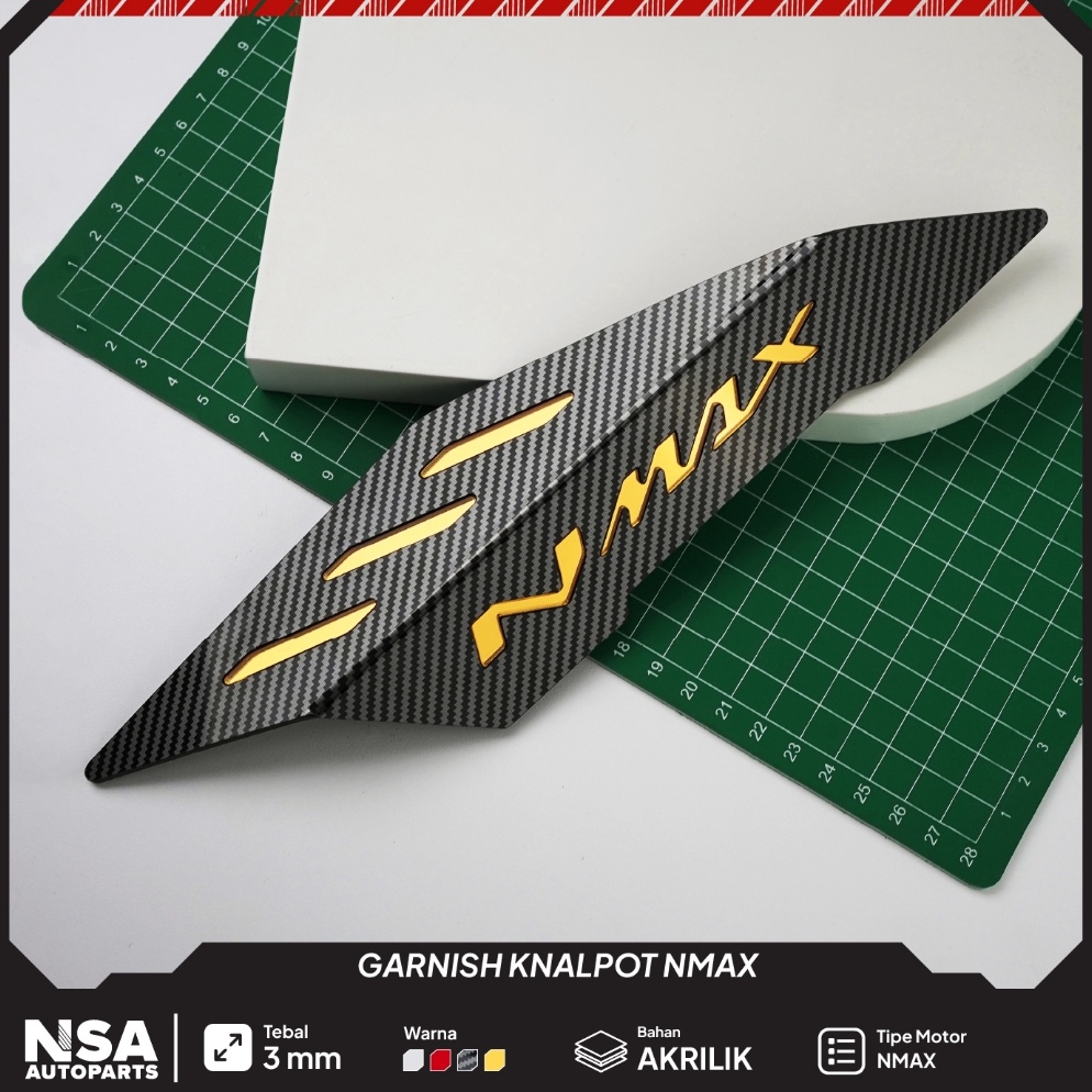 Terlaris GARNISH KNALPOT NMAX NEW OLD 155 TUTUP KNALPOT NMAX CARBON MERAH GOLD ALL NMAX NEW COVER KN