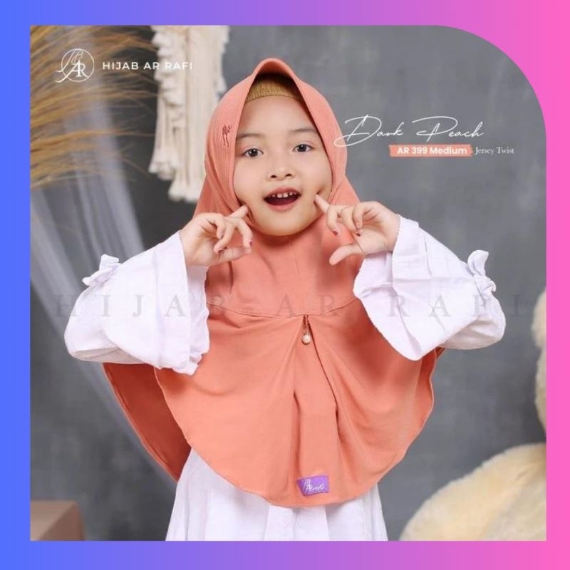 Hijab Arrafi √ AR 399 Medium Jilbab Anak Perempuan