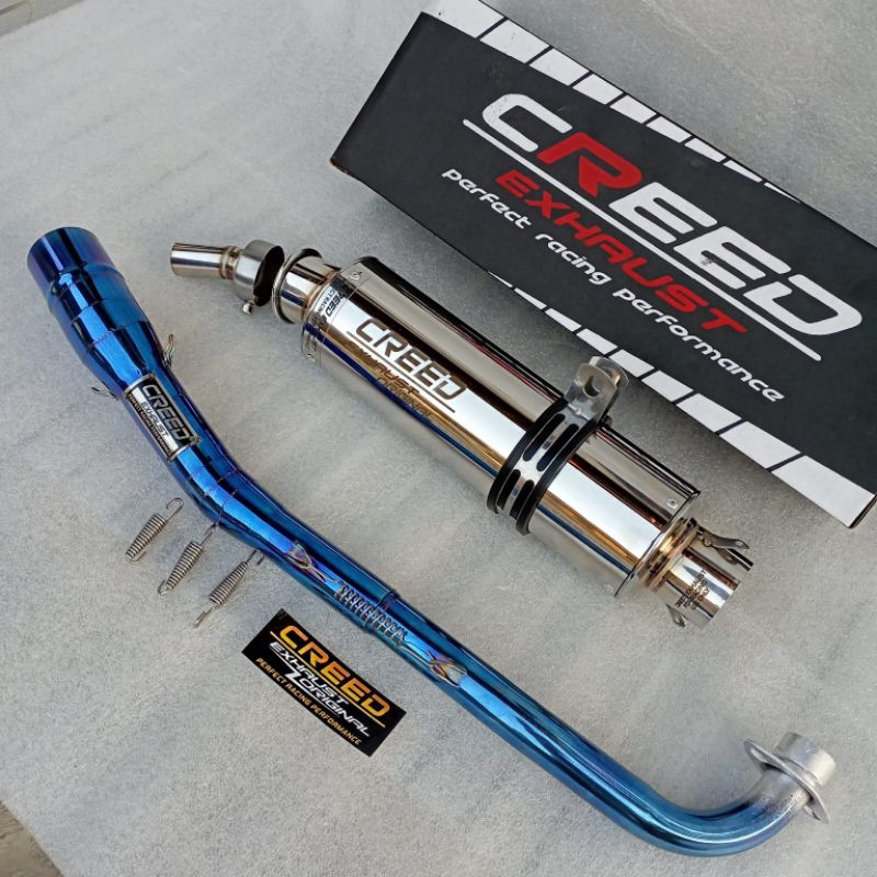 Creed exhaust knalpot racing bass adem fullset pnp all motor bebek, jupiter Z/robot/z1/burhan,vega l
