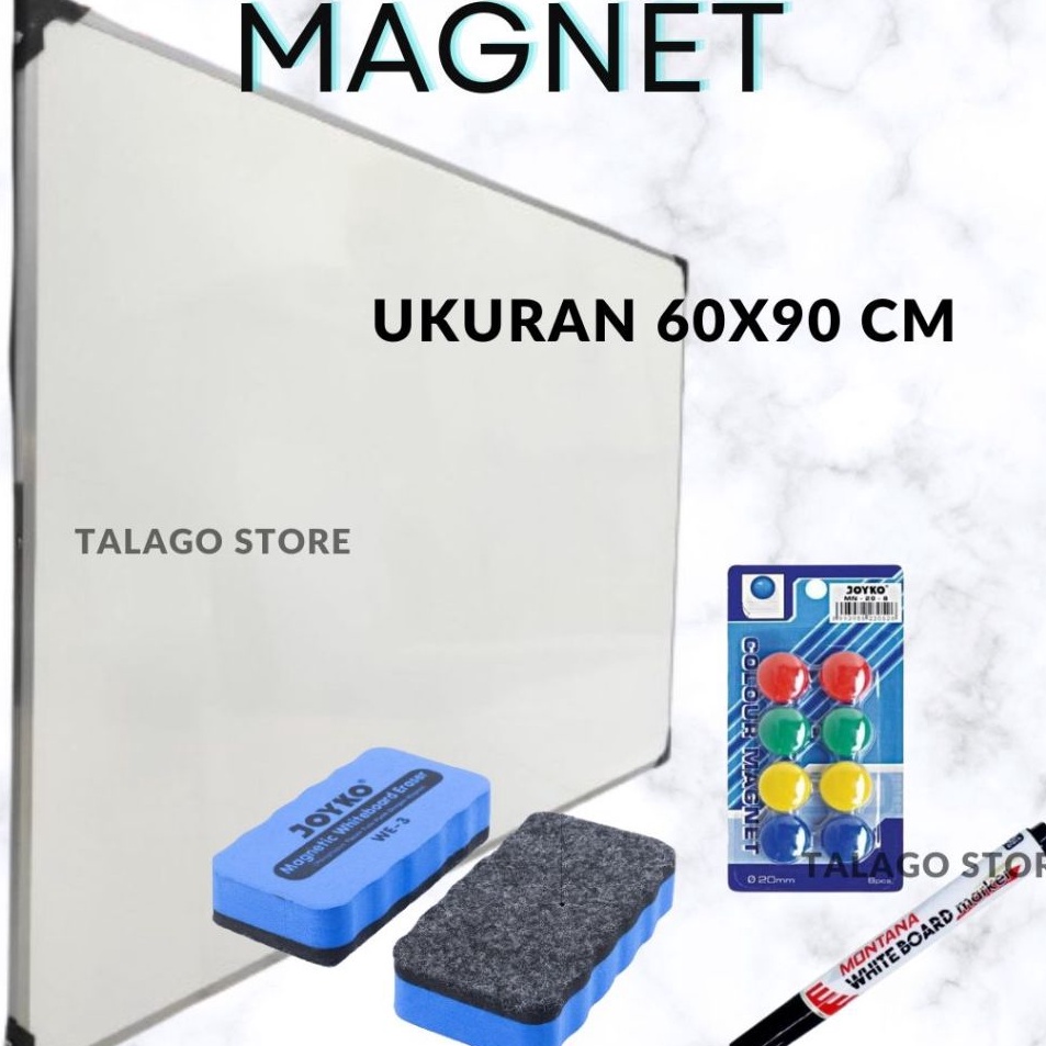 

Best Produk Papan Tulis Whiteboard Magnet 4 x 6 Whiteboard spidol penghapus dan pin magnet